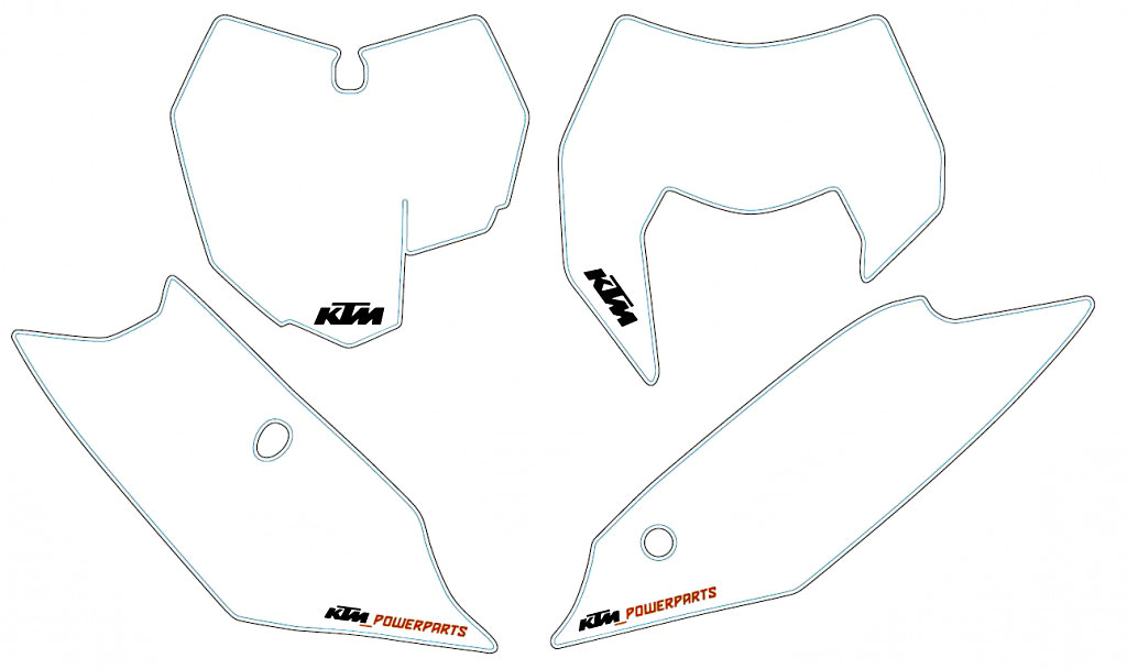 Bild von KTM - Startnummernfelder EXC "14-"15
