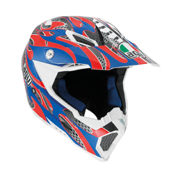 Picture of AGV Off-Road AX-8 Evo Flame Red Blue