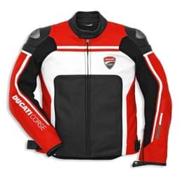 Picture of Ducati corse leather jacket 14 Dainese red black men