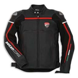 Picture of Ducati Corse leather jacket black men