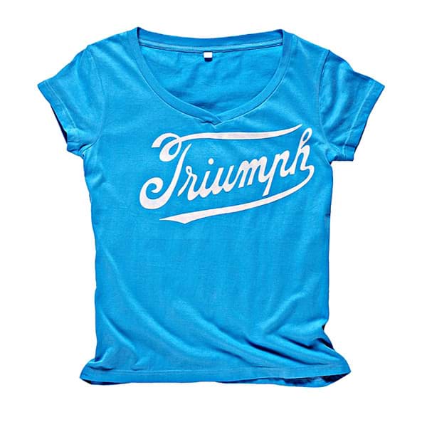 Picture of Triumph - Damen Sports Script Logo Blau T-Shirt