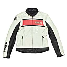 Bild von Yamaha Classic Casual Leather Jacket - Broken White