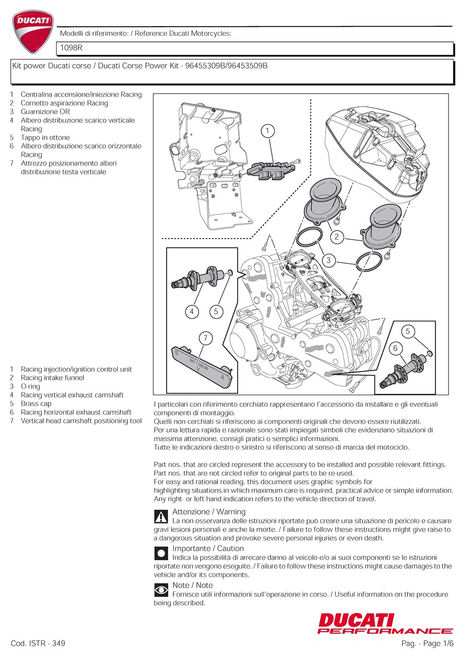 Bild von Ducati Kit power Ducati Corse (PDF)